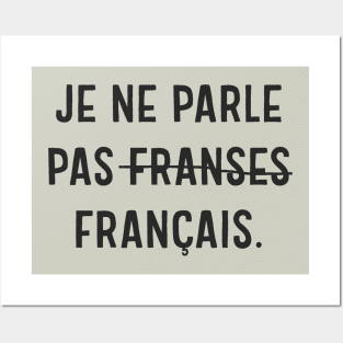 Je ne parle pas Franses Posters and Art